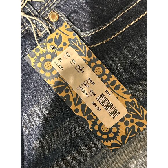 NEW Maurices Jeans Womens 22 Long Blue Ellie Straight Fit Slim Boot Stretch - Picture 8 of 10